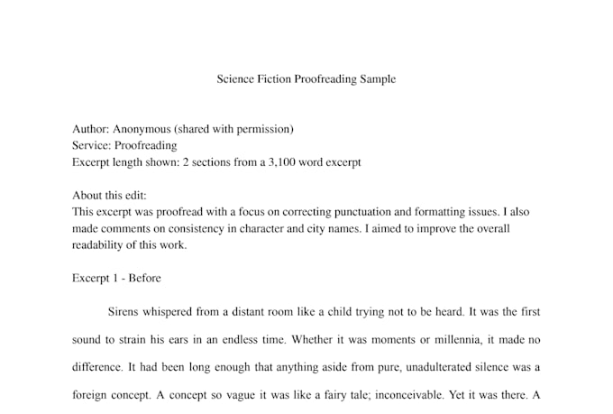 professionally proofread your fiction manuscript